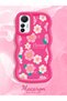 Mi 12 Lite Compatible Shockproof Simple Red Silicone Phone Case Cover Flower Pattern - 2