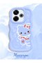 Poco M6 4g Compatible Shockproof Simple Blue Silicone Phone Case Hello Kitty Pattern - 2
