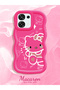 Oppo A6 Pro 5g Compatible Shockproof Simple Red Silicone Phone Case Hello Kitty Pattern - 2