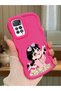Case for Redmi Note 11 Pro 5g Compatible Shockproof Simple Red Silicone Phone Cover Cute Girl Pattern