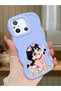 For Redmi 12C Compatible Shockproof Simple Blue Silicone Phone Case Cute Girl Pattern