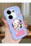 Tecno Camon 20 Compatible Shockproof Simple Blue Silicone Phone Case Hello Kitty Pattern