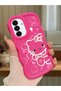 Samsung Galaxy A17 Compatible Shockproof Simple Red Silicone Phone Case Hello Kitty Pattern