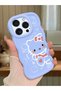 iPhone 14 Pro Max Compatible Shockproof Simple Blue Silicone Phone Case Hello Kitty Pattern