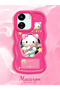 Redmi 13C Compatible Shockproof Simple Red Silicone Phone Case Hello Kitty Pattern - 2