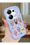 Redmi Note 13 Pro 4g Compatible Shockproof Simple Blue Silicone Phone Case Labubu Pattern