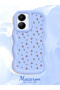 Vivo Y56 Compatible Anti-Knock Simple Blue Silicone Phone Case Cover Flowers Pattern - 2