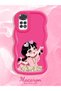 Redmi Note 11S Compatible Shockproof Simple Red Silicone Phone Case Cute Girl Pattern - 2