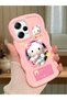 Redmi Note 12 Pro 5g Compatible Shockproof Simple Pink Silicone Phone Case Hello Kitty Pattern