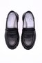 Vintage Genuine Leather Loafer Girls' School Shoes Black Leather - 5