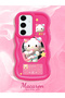 Samsung Galaxy S24 Fe Compatible Shockproof Simple Red Silicone Phone Case Hello Kitty Pattern - 2