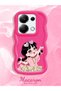 Case for Redmi Note 13 Pro 4g Compatible Shockproof Simple Red Silicone Phone Cover Cute Girl Pattern - 2