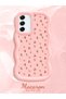 Samsung Galaxy S21 Fe Compatible Shockproof Simple Pink Silicone Phone Case Cover Flower Pattern - 2