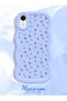 iPhone Xr Compatible Shockproof Simple Blue Silicone Phone Case Cover Flower Pattern - 2