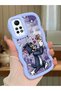 Redmi Note 12 Pro 4g Compatible Anti-Knock Simple Blue Silicone Phone Case Tom and Jerry Pattern