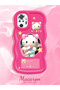 Redmi Note 10 Pro Compatible Shockproof Simple Red Silicone Phone Case Hello Kitty Pattern - 2