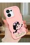 Case for Oppo A6 Pro 5g Compatible Shockproof Simple Pink Silicone Phone Case Cute Girl Pattern