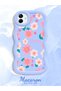 Samsung Galaxy A04 Compatible Shockproof Simple Blue Silicone Phone Case Cover Flower Pattern - 2