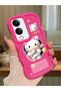 Vivo Y04 Compatible Shockproof Simple Red Silicone Phone Case Hello Kitty Pattern