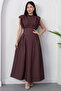 High Neck Tie-Back Polka Dot Dress Grs3945 - 5