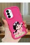 Samsung Galaxy A17 Compatible Shockproof Simple Red Silicone Phone Case Cute Girl Pattern