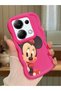 Poco M6 Pro 4g Compatible Shockproof Simple Red Silicone Phone Case Minnie Pattern