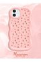 iPhone 12 Compatible Shockproof Simple Pink Silicone Phone Case Flower Pattern - 2