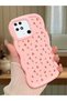Redmi 10C Compatible Shockproof Simple Pink Silicone Phone Case Cover Flower Pattern