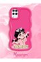 Samsung Galaxy A12 Compatible Shockproof Simple Red Silicone Phone Case Cute Girl Pattern - 2