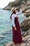 Long Strap Cotton Unlined Summer Dress - 6