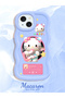 iPhone 14 Plus Compatible Shockproof Simple Blue Silicone Phone Case Hello Kitty Pattern - 2