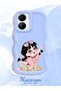 For Vivo Y56 Compatible Shockproof Simple Blue Silicone Phone Case Cute Girl Pattern - 2