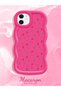 iPhone 12 Compatible Shockproof Simple Red Silicone Phone Case Cover Flower Pattern - 2