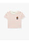 Short Sleeve Crew Neck Cotton Striped T-Shirt - 4