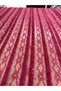 150 cm Wide Fringed Striped Lace Fabric - Burgundy/Plum Evening Gown and Dress Making Lace - 5