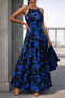 Women's Rope Strap Dress H Halter Neck D Patterned Long S Single Jersey - 3