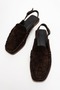 Clifford Women's Genuine Leather Sandals Brown Suede - 4