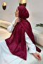 Shine Desen Ayrobin Floral Jacquard Shawl Burgundy - 4
