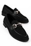 Lilac Women's Knitwear Fabric Gold Buckle Detailed Loafer Shoes B4480 - 2