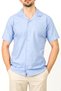 Men's Apaş Collar Short Sleeve 100% Cotton Linen Shirt