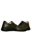 Khaki Leather Women's Casual Shoes - 3