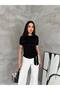 Side Tie Blouse - Black Black - 2