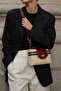 Canvas Frame Mini Crossbody Bag - Burgundy