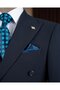 Slim Fit Men's Double-Breasted Pointed Collar Jacket Pants Suit Navy Blue T20097-02 - 3