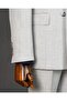Italian Style Men's Double-Breasted Pointed Lapel Linen Blend Jacket Pants Suit Gray T20061-04 - 5