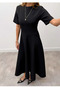 Black Midi Dress - 3151 - 5