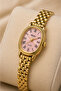 Steel Cord Pink Dial Yellow Wristwatch - 2