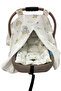100% Cotton 100 X 90 cm Single Layer Muslin Zippered Stroller Cover and Stroller Cushion for Newborn Baby - 4