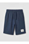 Navy blue regular fit boys' shorts from gulis clothing