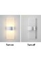 مصباح حائط LED (طقم من قطعتين، 40 سم/15.7 بوصة * 15 سم/5.9 بوصة، فضي، ضوء دافئ 3000 كلفن) - 7